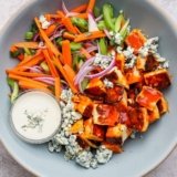 Crispy Buffalo Halloumi Salad – Fit Foodie Finds