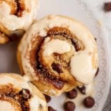 Peanut Butter Chocolate Chip Protein Cinnamon Rolls