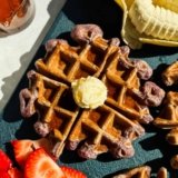 Strawberry Banana Cottage Cheese Waffles