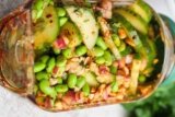 Chili Crunch Edamame Cucumber Salad
